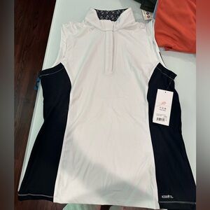 KERRITS AFFINITY SLEEVELESS SHOW SHIRT BLACK AND WHITE SIZE LARGE BRAND NEW